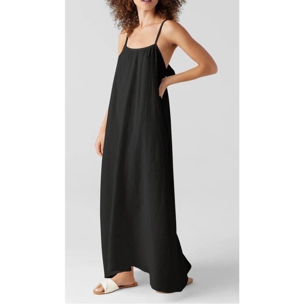 Sol Angeles New Gauzy Maxi Dress Black Size Xsmall /Small NWT cotton Flowy